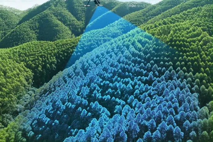 matrice 400 escaneando un bosque con L3