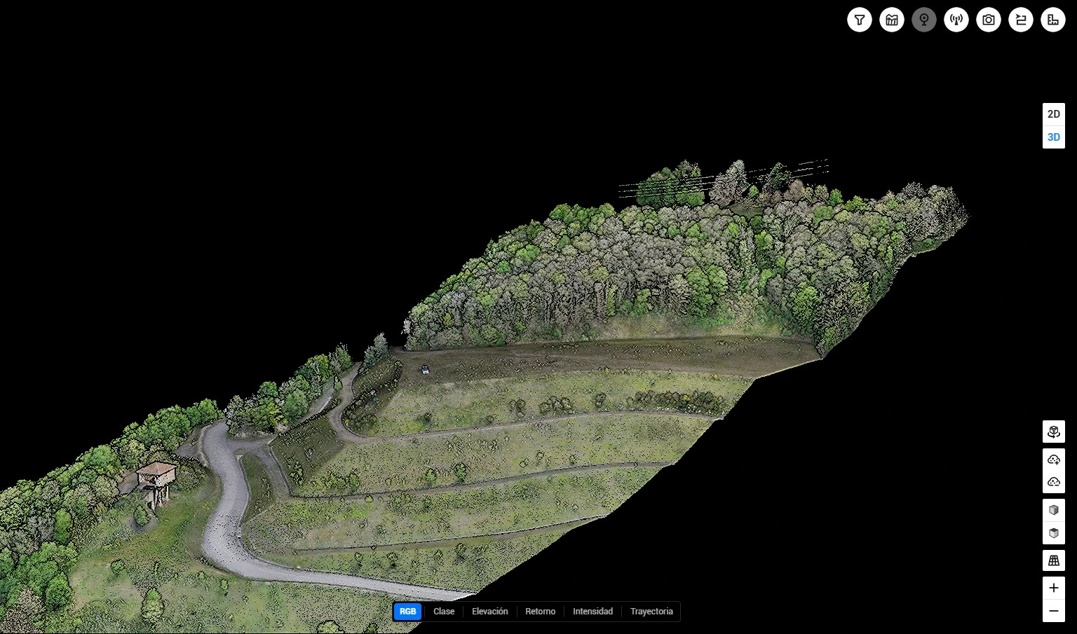 Nube de puntos LIDAR L3 dji 