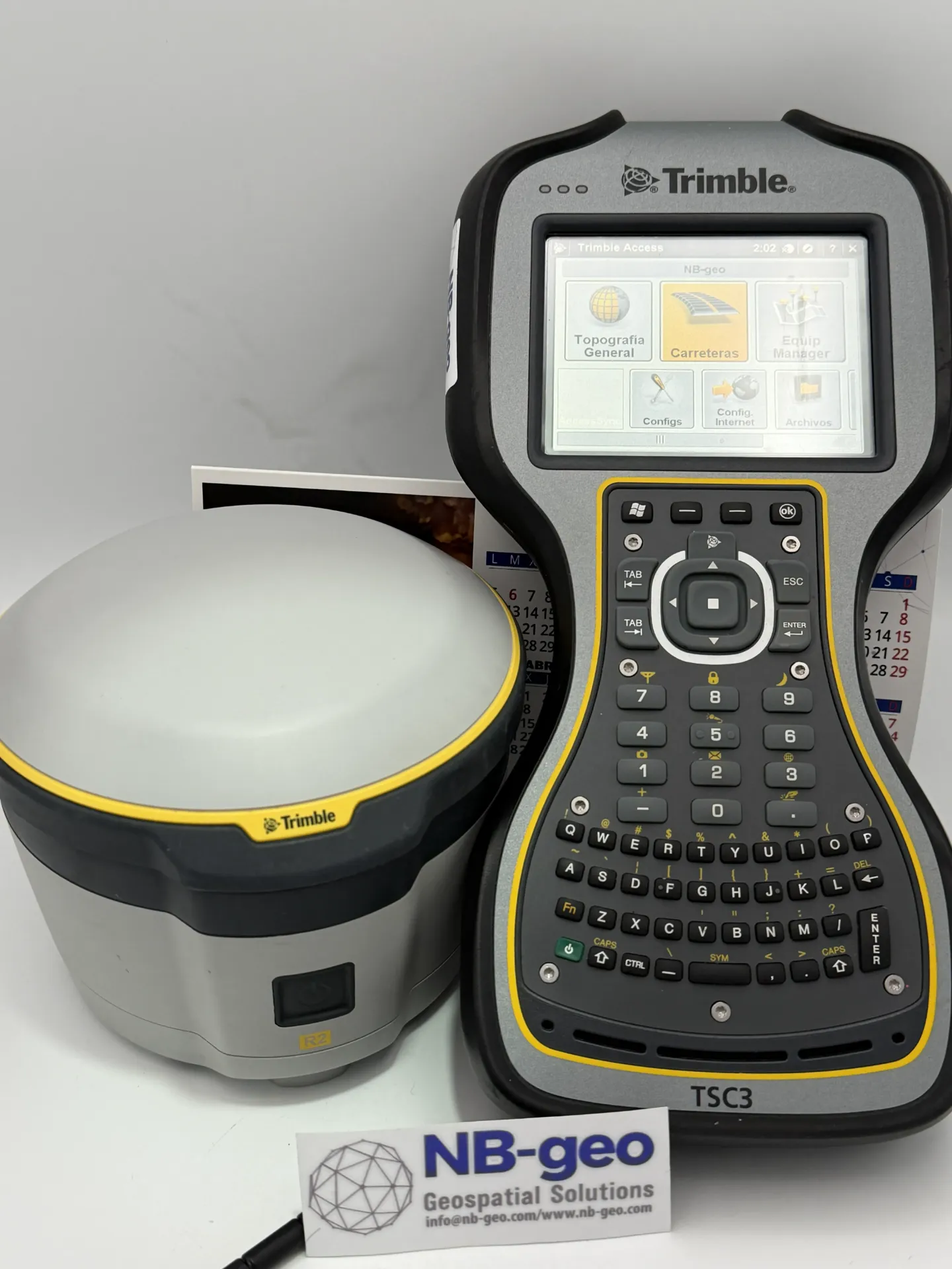 GPS Trimble R2 de segunda mano con controladora TSC3, Trimble Access y módulo de carreteras