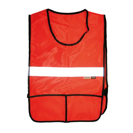 Chaleco sencillo de obra rojo. Mod. C.923