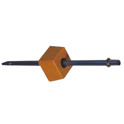 EURO Hito (mojón) con vástago de enclavamiento de 50 cm y cabeza de resina estándar